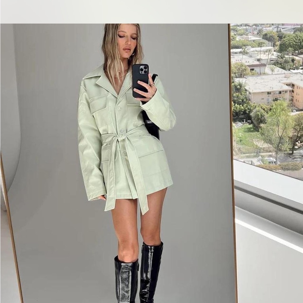 Princess Polly Mint Utility Jacket